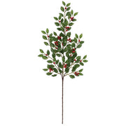 Merry Little Holly & Berries Spray - 28"