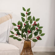 Merry Little Holly & Berries Pick - 15"