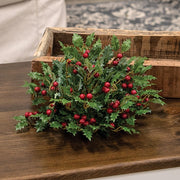 Merry Little Holly & Berries Half Sphere - 10"