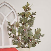 Snowy Fittonia - Pine & Berries Spray - 28"