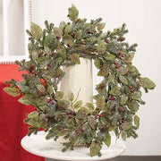Snowy Fittonia - Pine & Berries Wreath - 20"