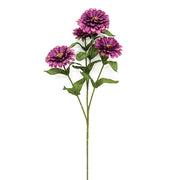 Plum Zinnia Spray - 23.5"