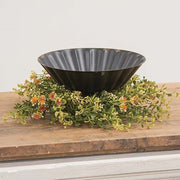 Golden Buds & Baby's Grass Candle Ring - 4.5"