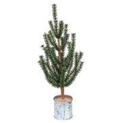 German Pine Tree in Galvanized Metal Pot - 18"