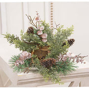 Icy Woodland Pine & Eucalyptus Candle Ring - 3.5"