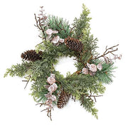 Icy Woodland Pine & Eucalyptus Candle Ring - 3.5"