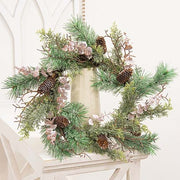 Icy Woodland Pine & Eucalyptus Wreath - 22"