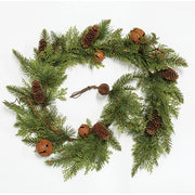 Rustic Cedar & Pine Bell Garland - 5ft