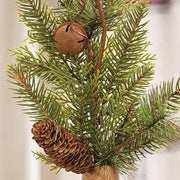 Rustic Cedar & Pine Bell Spray - 21"