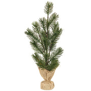 Table Spruce Tree with Burlap Base - 14"