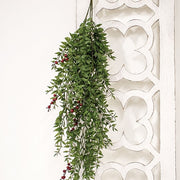 Lady Ruscus & Berries Hanging Bush - 36"