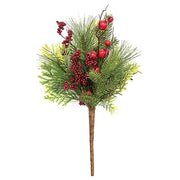 Winter Party Pine & Berry Bush - 15"
