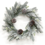 Flocked Woodland Pine Wreath - 24"