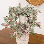 Frosted Pepper Berry and Pine Ring - 4"