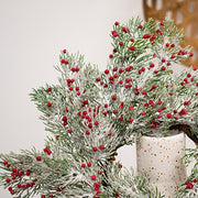 Frosted Pepper Berry and Pine Ring - 4"