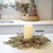 Frosted Pepper Berry and Pine Ring - 4"