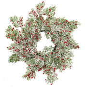 Frosted Pepper Berry and Pine Ring - 4"