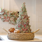 Frosted Pepper Berry and Pine Cone Tree - 16"