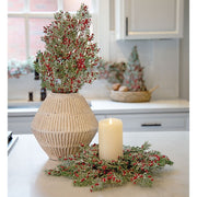 Frosted Pepper Berry and Pine Spray - 26"
