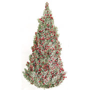 Frosted Pepper Berry and Pine Cone Tree - 16"