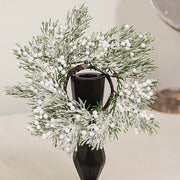 Frosted Snow Berry & Pine Ring - 2"