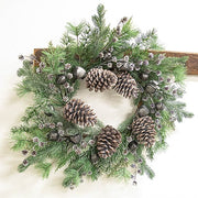 Frosty Cheer Pine Wreath - 24"