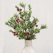 Frosted Boxwood & Gooseberry Spray - 28"