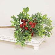 Frosted Boxwood & Gooseberry Spray - 14"