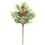 Frosted Boxwood & Gooseberry Spray - 14"