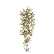 Frosted Fantasy Cream Rose Hanging Vine - 26.5"