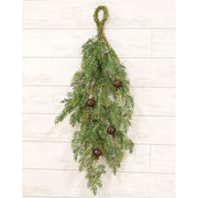 Soft Touch Weeping Cedar & Bells Teardrop - 30"