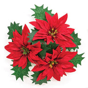 Leafy Poinsettia Taper Ring - 1"