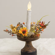 Harvest Daisy & Baby Eucalyptus Candle Ring - 1.5"