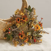 Harvest Daisy & Baby Eucalyptus Candle Ring - 3"