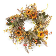 Harvest Daisy & Baby Eucalyptus Candle Ring - 3"