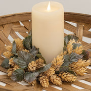 Dusty Beige Hops Candle Ring - 3.5"