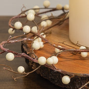 Rustic Cream Berries String Garland - 6 Ft.
