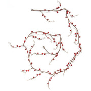 Rustic Red Holly Berries String Garland - 6 Ft.