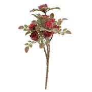 Frosted Fantasy Red Rose Pick - 8"