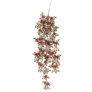 Frosted Fantasy Red Rose Hanging Vine - 26.5"