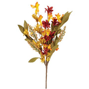 Orange & Burgundy Wildflower Heather Pick - 16"