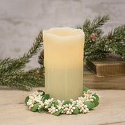 Ivory Pip & Millet Berry Candle Ring - 3.5"
