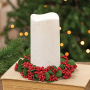 Red Pip & Millet Berry Candle Ring - 3.5"