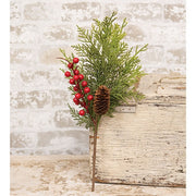 Real Touch Mixed Cedar & Red Berry Pick - 17"