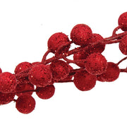 Red Flocked Glitter Spray - 29"