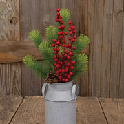 Red Flocked Glitter Spray - 29"