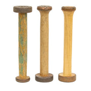 Antique Textile Spools - 8"H -  (Set of 3)