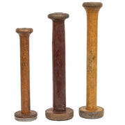 Antique Textile Spools - 10"H -  (Set of 3)