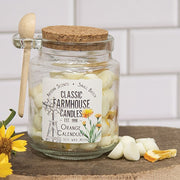 Orange Calendula Soy Gumdrop Melts Jar with Spoon