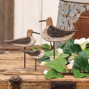 Natural Wood Seabird Trio Sitter